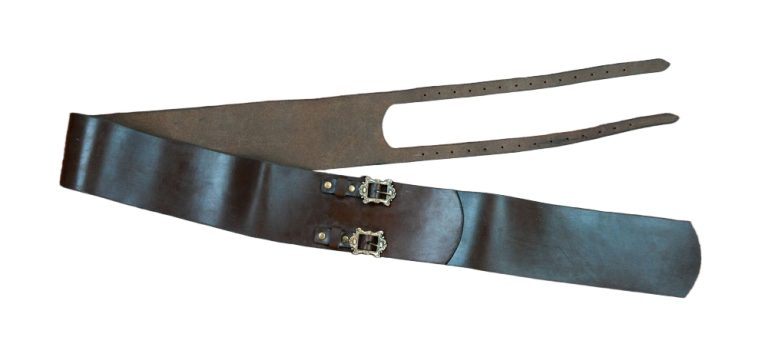 Brown Dual-Buckle Pirate Waist Belt