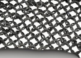 Chainmail Voiders  Dome Riveted Construction  Darkened Stainless Steel Flat Rings