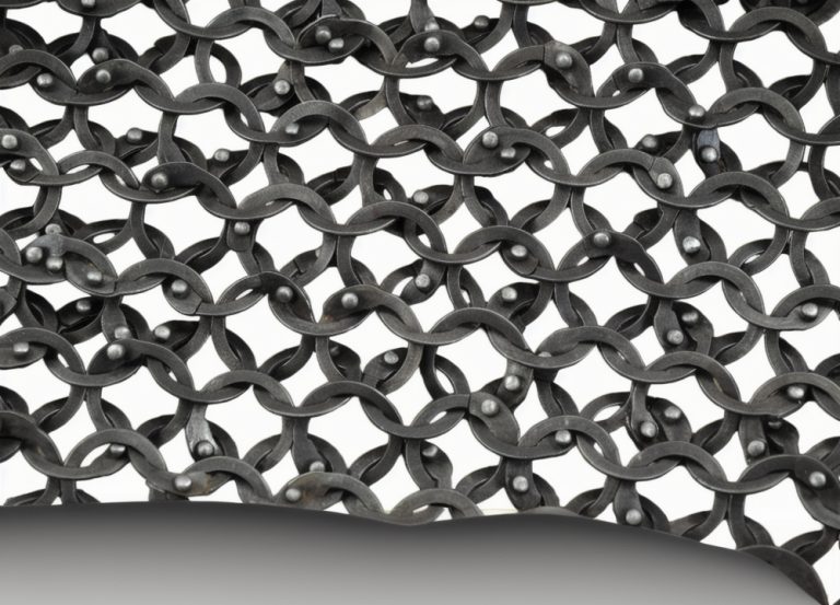 Chainmail Voiders  Dome Riveted Construction  Darkened Stainless Steel Flat Rings