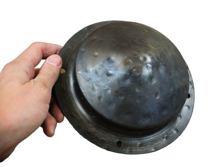 Conical Shield Boss - 16 Gauge - Hand Hammered Finish