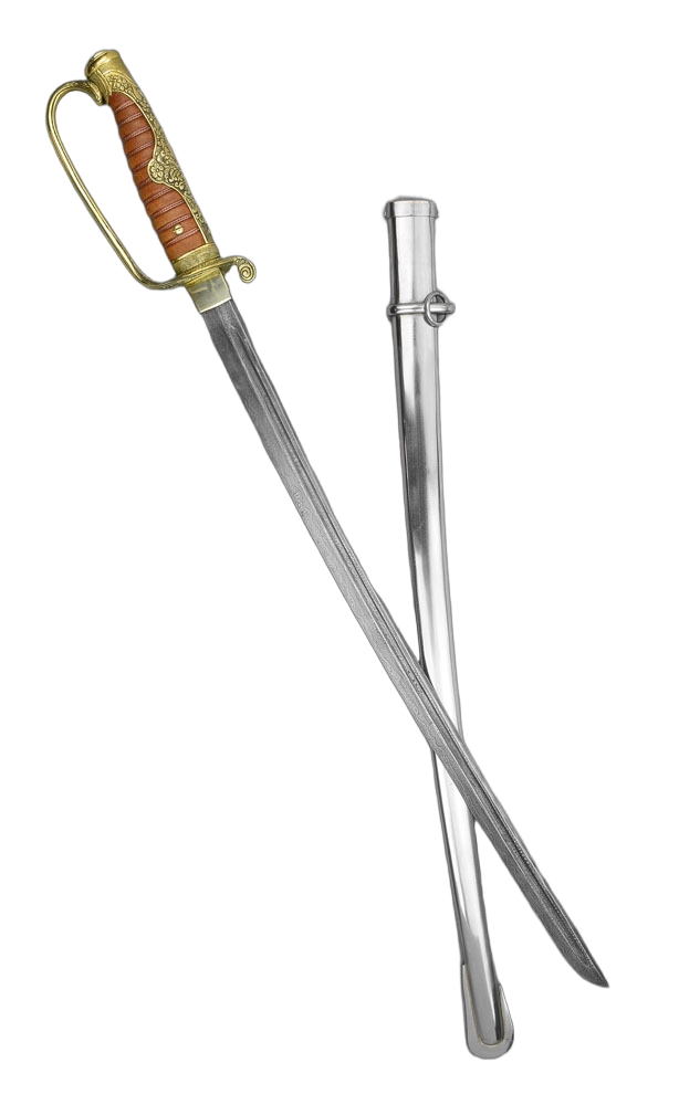 Damascus Russo-Japanese Kyu Gunto Army Sword