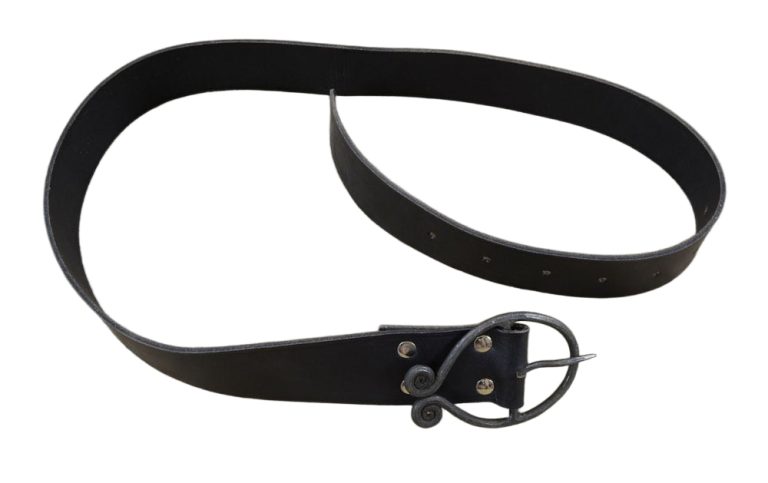 Dark Age / Medieval Belt with Hand Forged Iron Belt Buckle