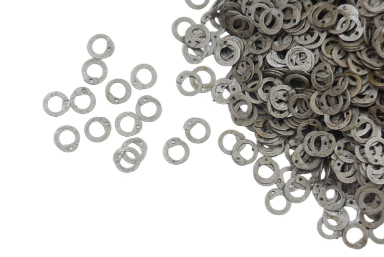 DFNM 1 kg Loose Chainmail Rings - Mild Steel Dome Riveted Flat Rings with Rivets 18 Gauge / 7 mm