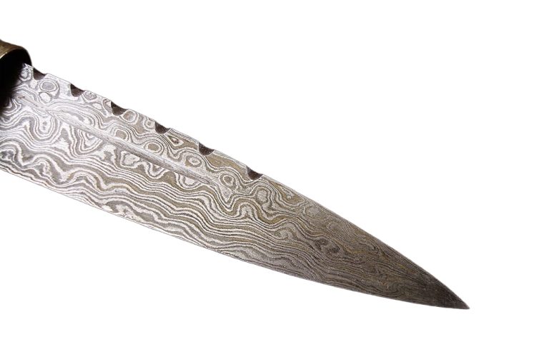 Damascus Steel Sgian Dubh Knife