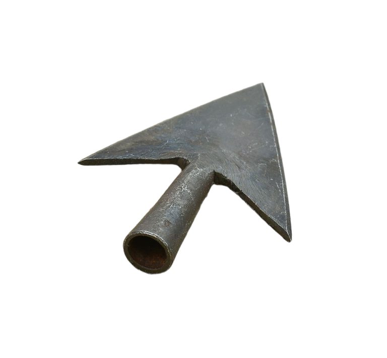 Blackened Wide Broadhead Arrowhead