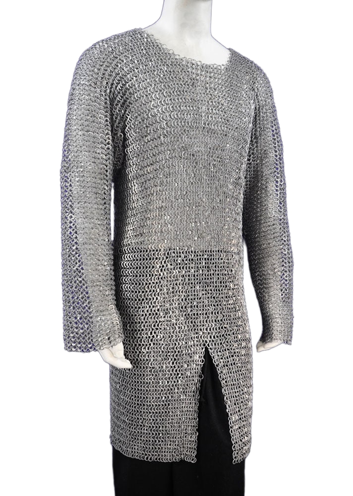 DANA Aluminum Hauberk - Dome Riveted Round Rings and Alternating Flat Rings