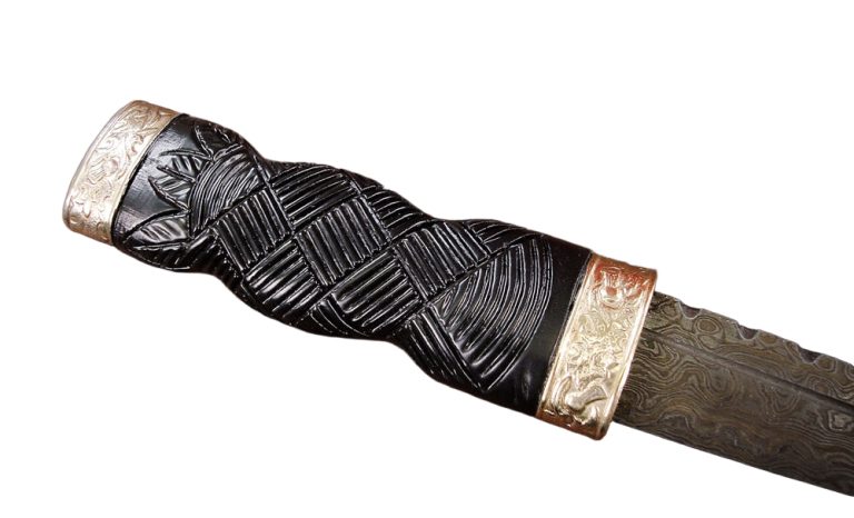 Damascus Steel Sgian Dubh Knife