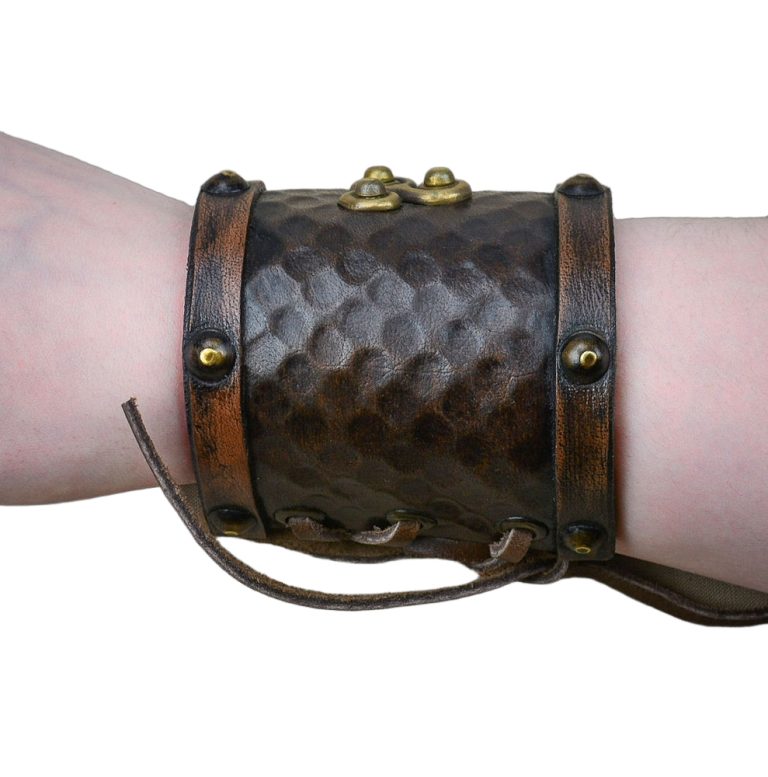 Celtic Leather Cuff with Triskele