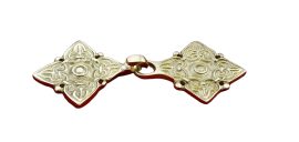 Brass Viking Cloak Clasp Brooch