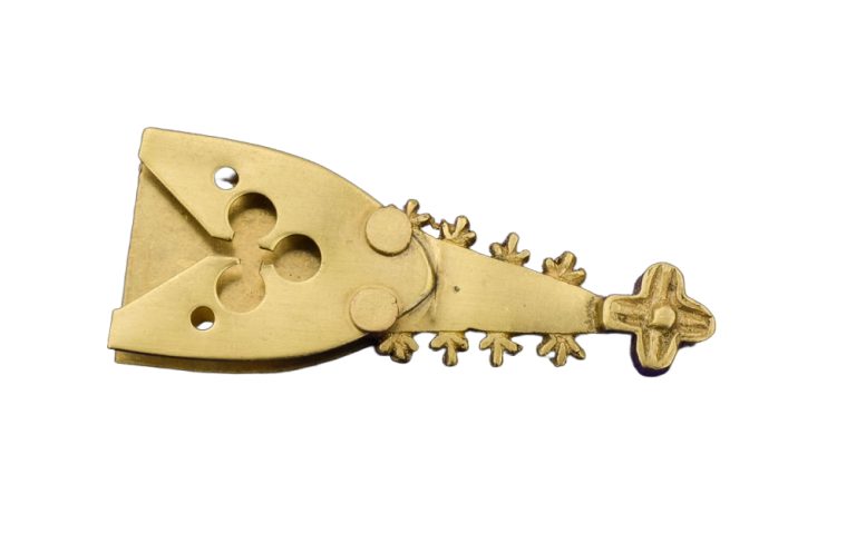 Medieval Belt Chape with Clover Inset