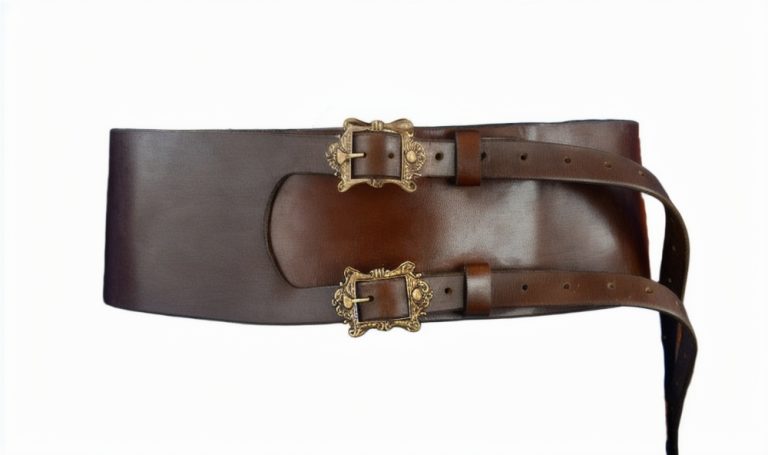 Brown Dual-Buckle Pirate Waist Belt