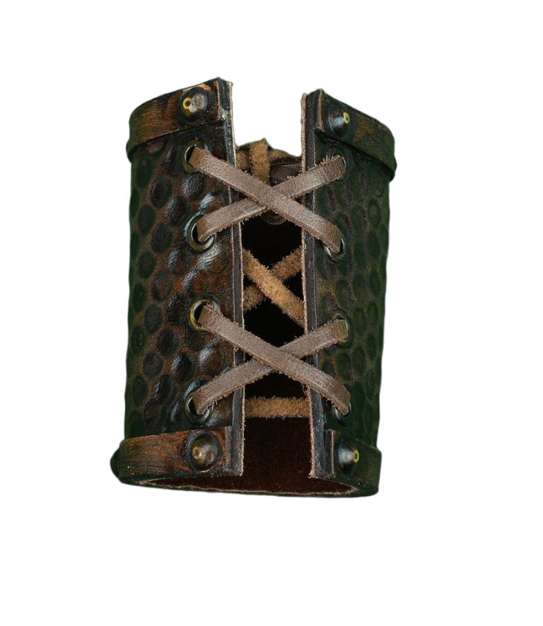 Celtic Leather Cuff with Large Triskele