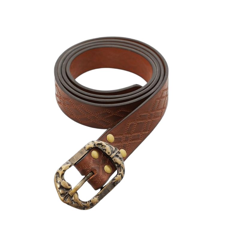 Handcrafted Brown Leather Ranger Belt