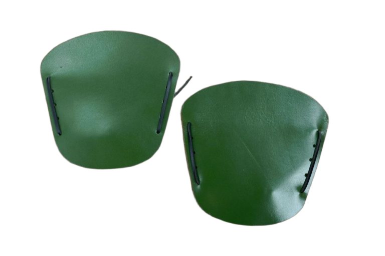 Green Leather Bracers for Armored Protection