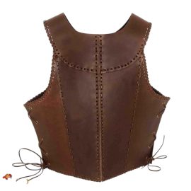 Genuine Leather Armored Corset – Brown