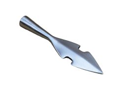 This side-notched and socketed arrowhead is made from high carbon steel and is ready to be fitted onto a arrow shaft.
This is a handcrafted item and the diameter of the open socket can vary – we highly recommend that you purchase these arrowheads first and then measure each one individually before determining what size of shaft you will need to fit them.