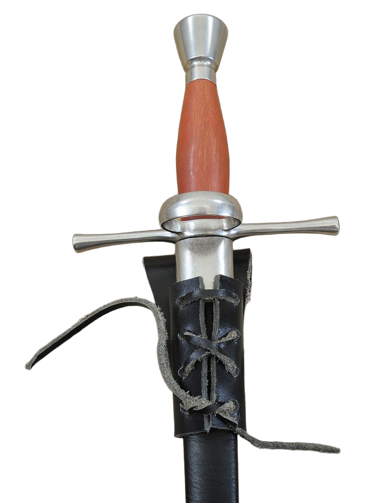 Vertical Dagger Frog - Black Leather