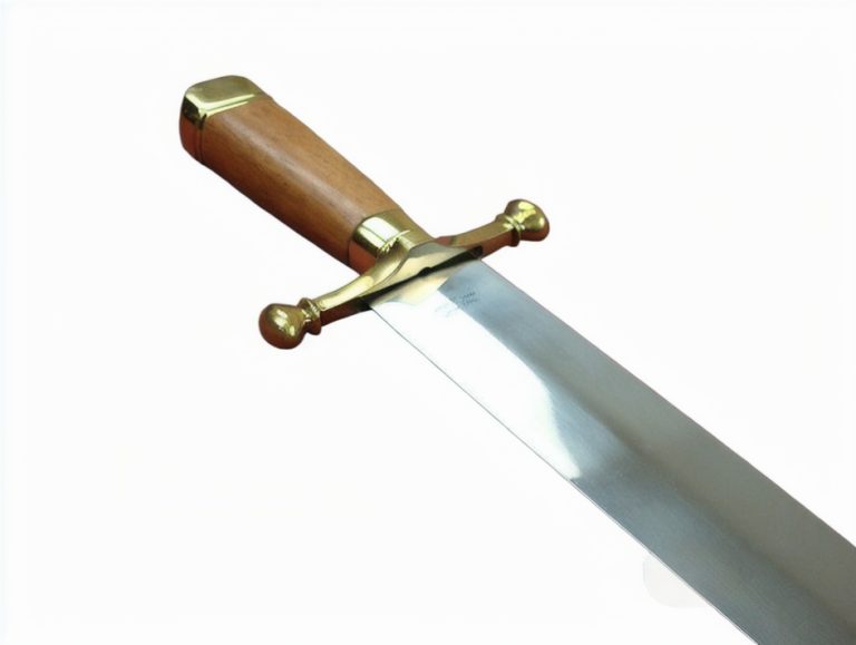 Arkansas Toothpick Blade with Leather Handle