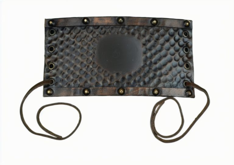 Celtic Leather Cuff with Large Triskele