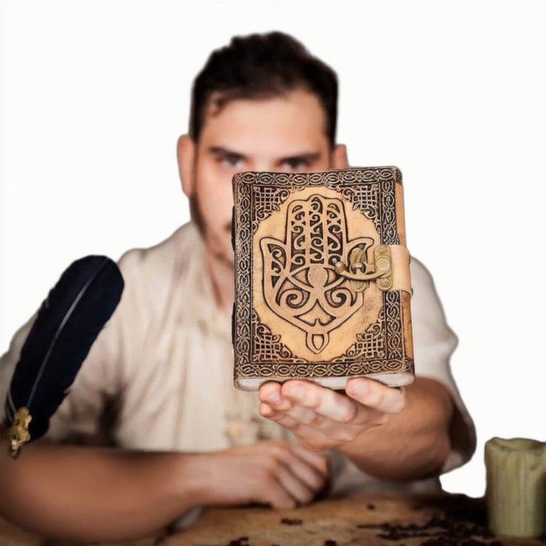 Handcrafted Genuine Leather Hamsa Journal