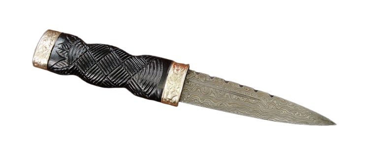 Damascus Steel Sgian Dubh Knife