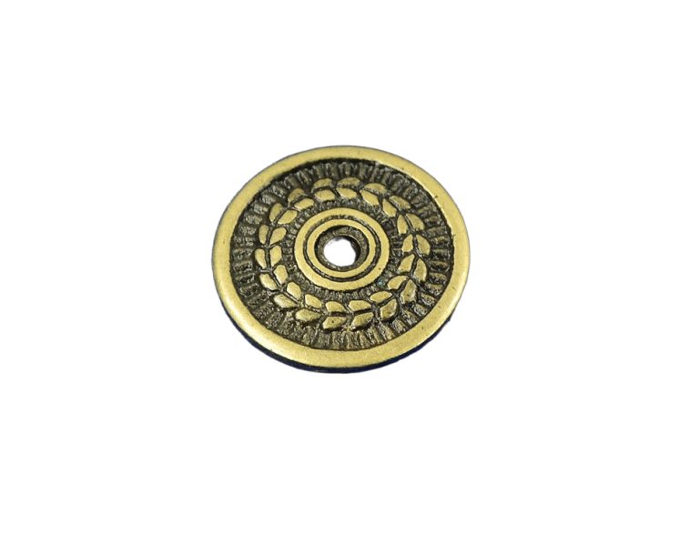 Brass Laurel-Leaf Medallions - Set of 10