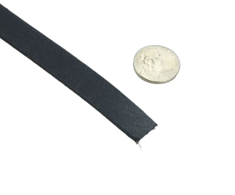 Black Leather Strap Blanks - 1/2