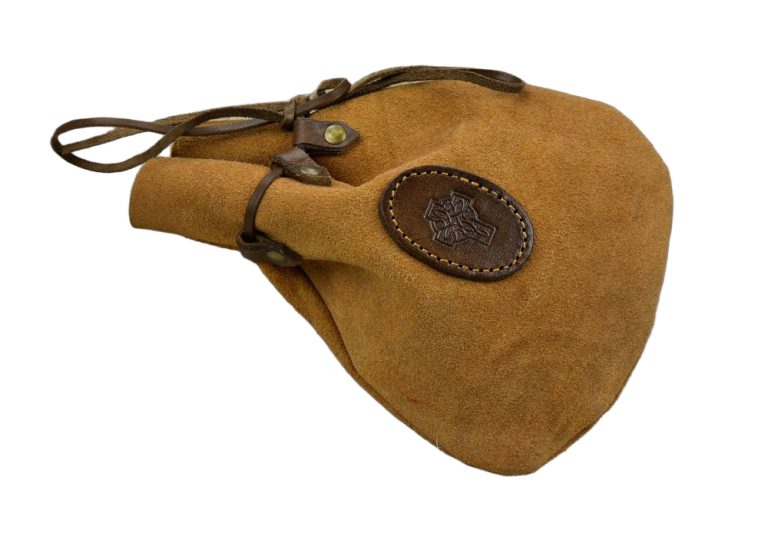 Medieval Large Leather Drawstring Pouch