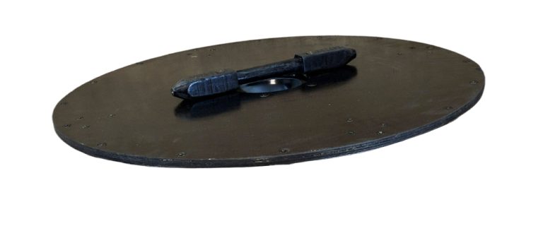 Large Viking Shield with Steel Rim and Boss