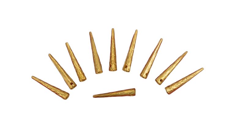 Embellished Brass Aiglets  Set of 10