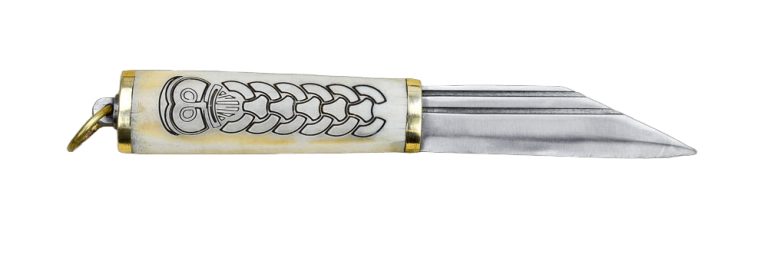 Viking Bone Grip Seax with Etched Norse Knotwork