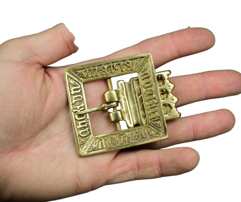 Brass Medieval Square Buckle