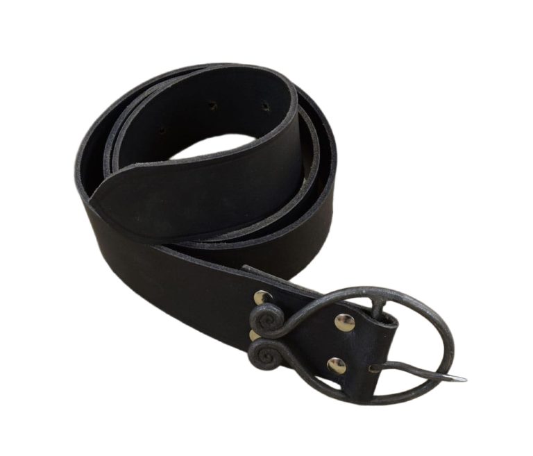 Dark Age / Medieval Belt with Hand Forged Iron Belt Buckle