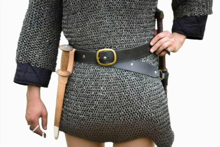 Black Leather Double Wrap Sword Belt