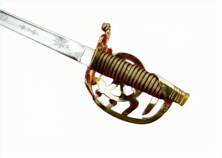 French Napoleonic Artillery Officer's Sword - leather scabbard