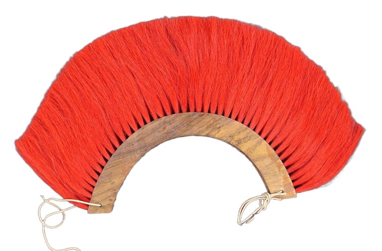 Red Plume With Wooden Base