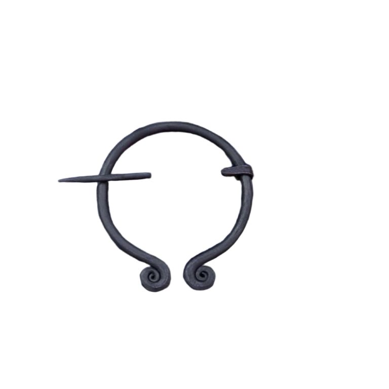 Iron Fibula Brooch with Spiraled Ends