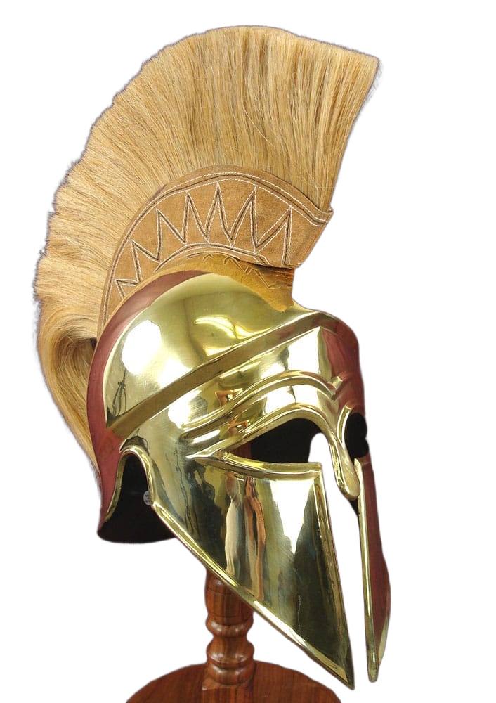 Italic Corinthian Helmet (Brass) with Plume