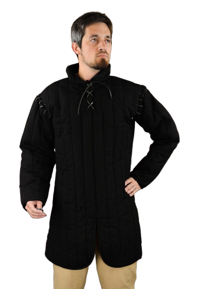 Light Gambeson with Removable Laced Arms  Black