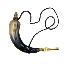 Brass-Valved Powder Horn