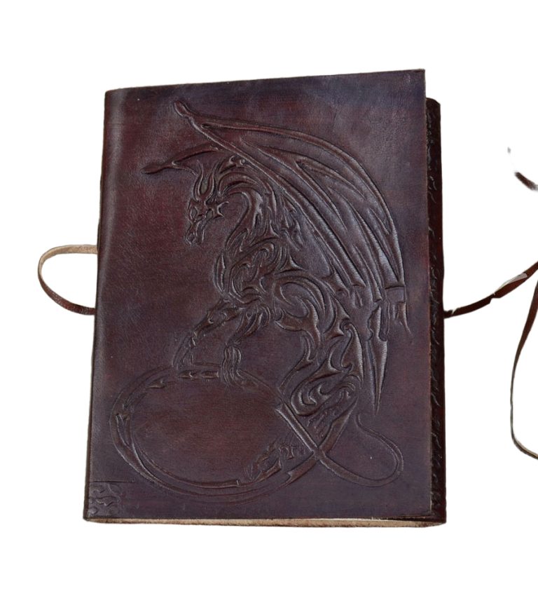 Leather-Bound Celtic Mythic Dragon Journal