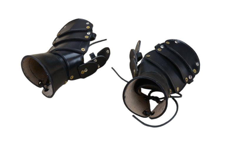 Leather Clamshell Gauntlets