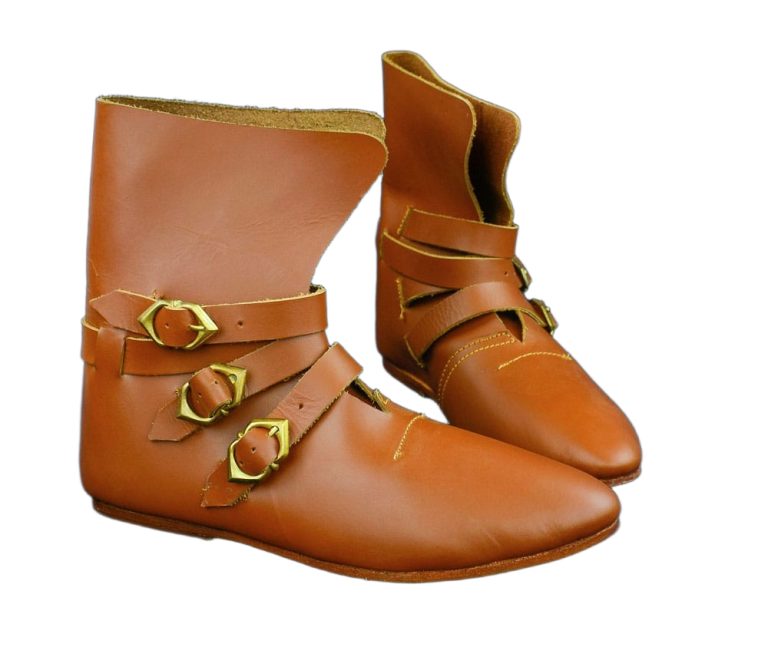 Buckled Medieval Boots - Brown