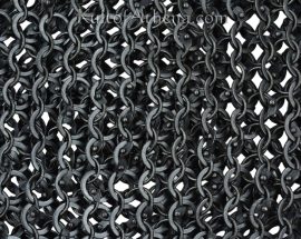 Chainmail Sleeve and Shoulder Panels  Darkened Mild Steel Flat and Round Rings