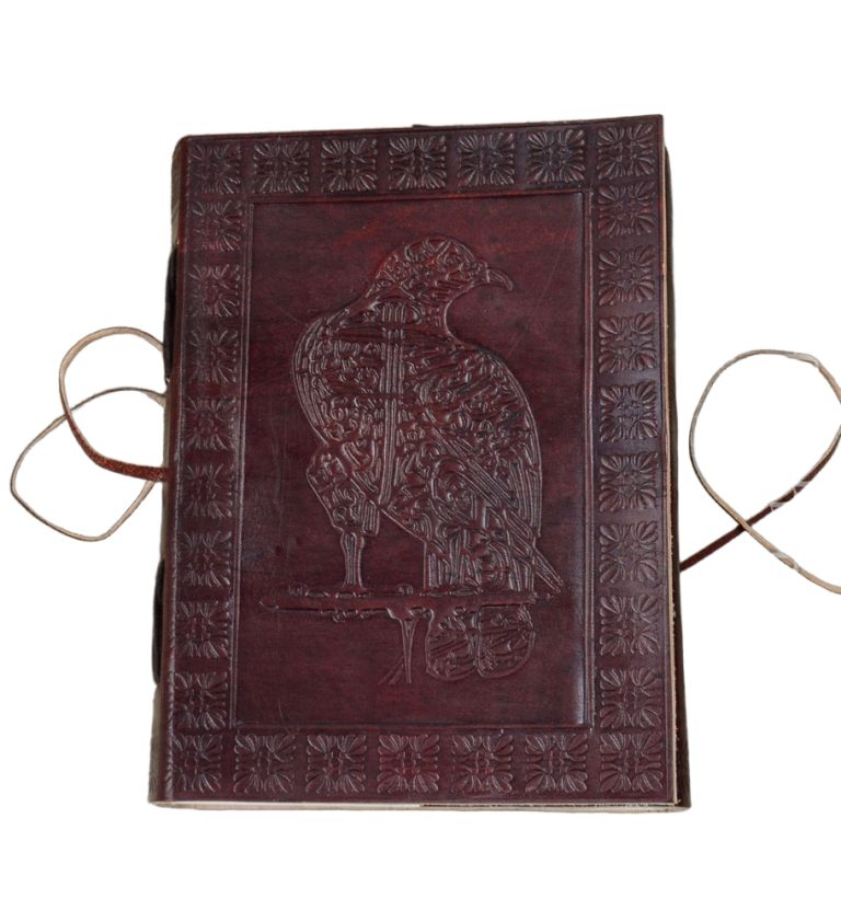 Leather-Bound Norse Raven Journal