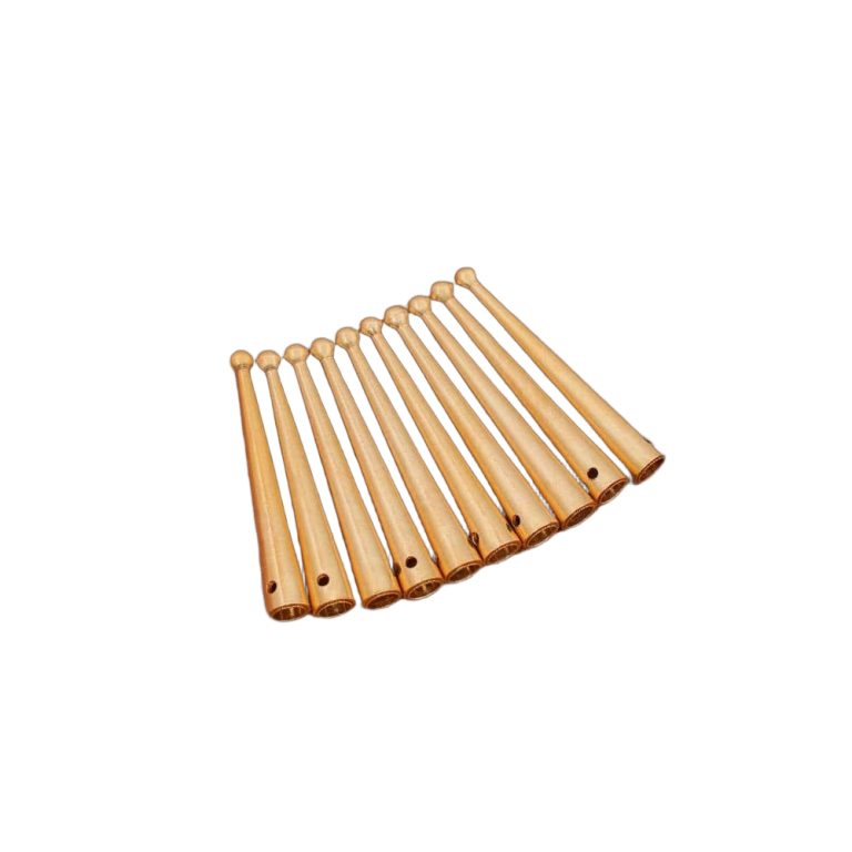 Brass Aiglets with Rounded Tips