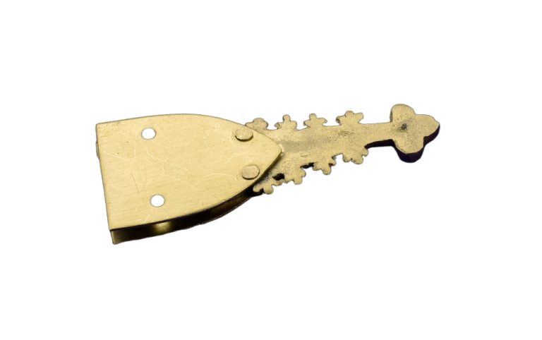 Medieval Belt Chape with Clover Inset