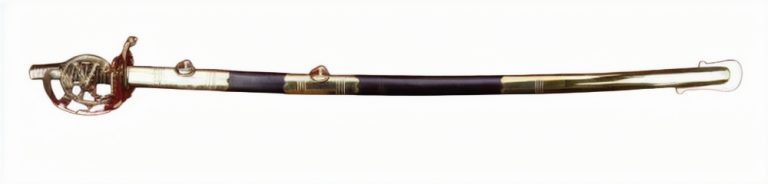 French Napoleonic Artillery Officer's Sword - leather scabbard