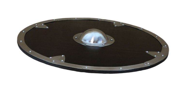 Large Viking Shield with Steel Rim and Boss
