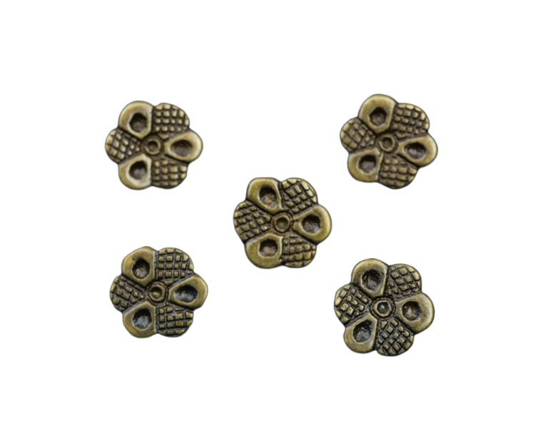 Medieval Brass Belt Studs / Conchos - Set of 5